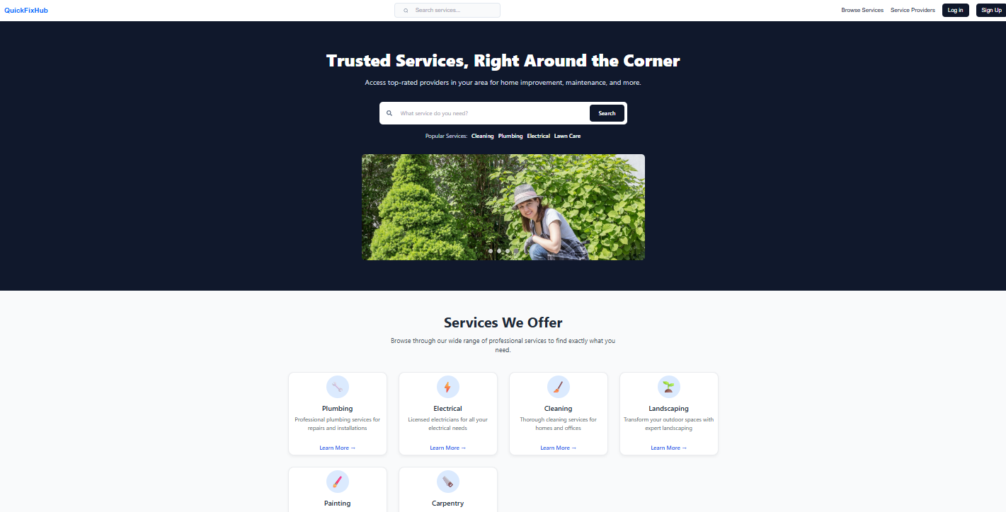 QuickFixHub - FullStack MERN Website